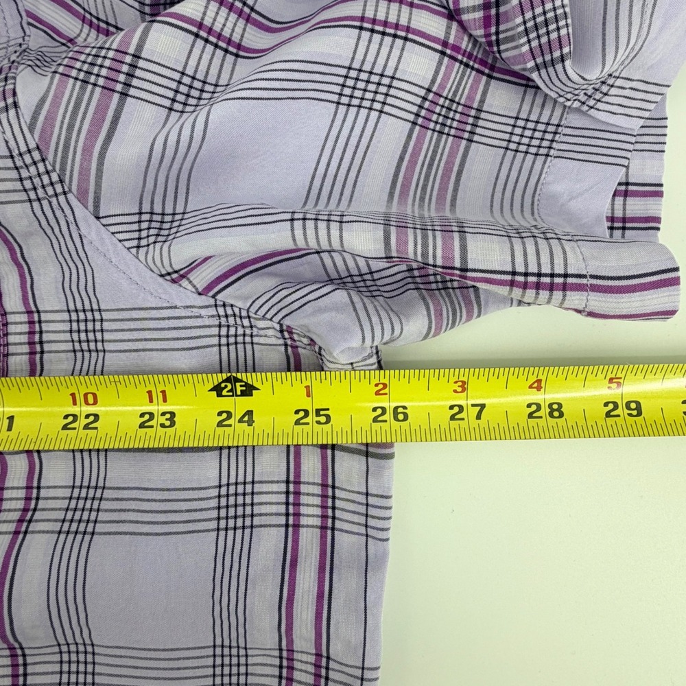 Tommy Bahama The Coconut Point Shirt Plaid Short Sleeve XL Purple - Picture 6 of 7